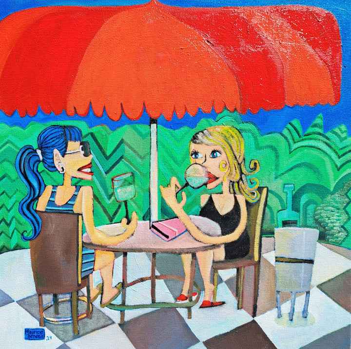 Girl's doing girl things - Oil on canvas - 600x600mm